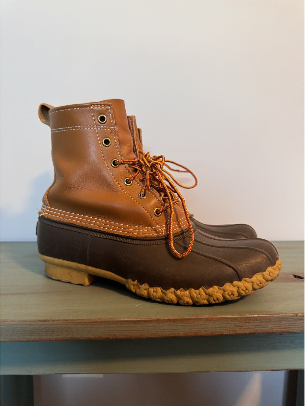 L.L. Bean 8" Bean Boots Men's Size 11 M Duck Boots Brown Leather Waterproof USA
